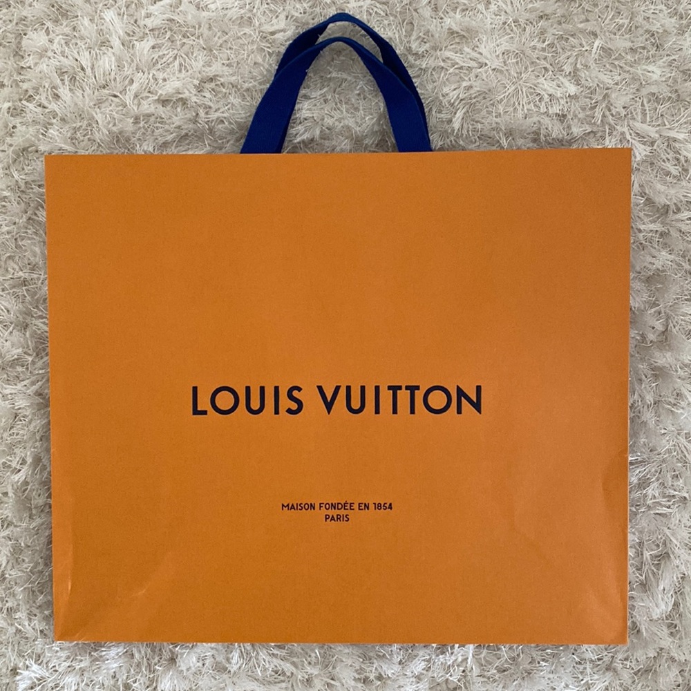 Louis Vuitton Orange Paper Shopping Bag